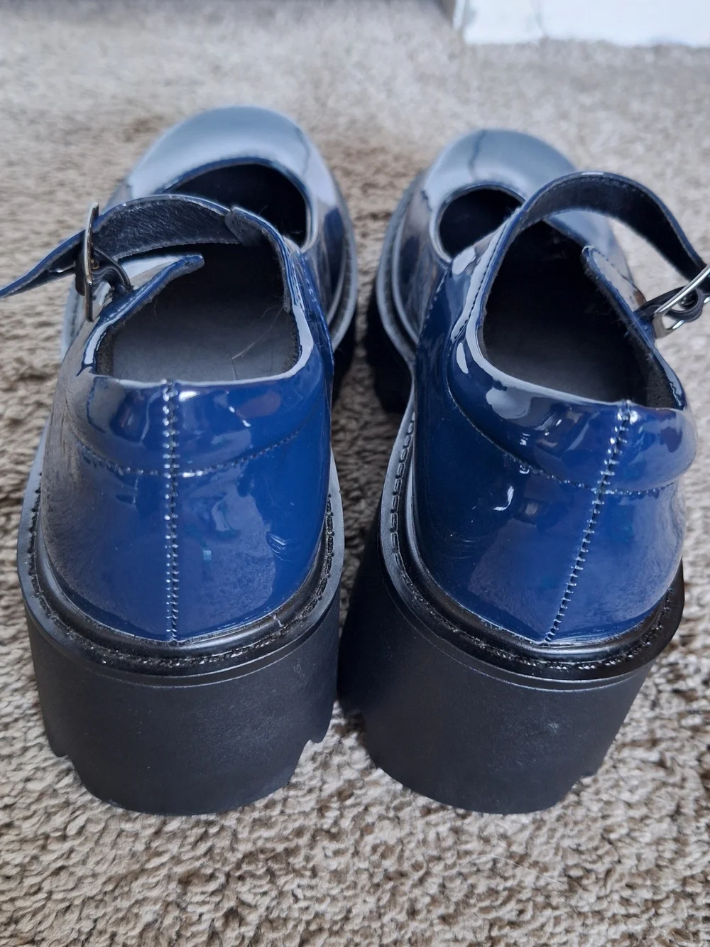 DREAM PAIRS women's Navy Shiny Navy Blue Mary Jane Pumps Size 6.5 NWB - Picture 8 of 8